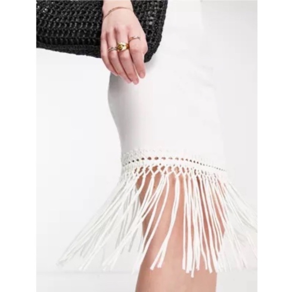 French Connection Solle Fringe Tank Bodycon Dress - Picture 6 of 11